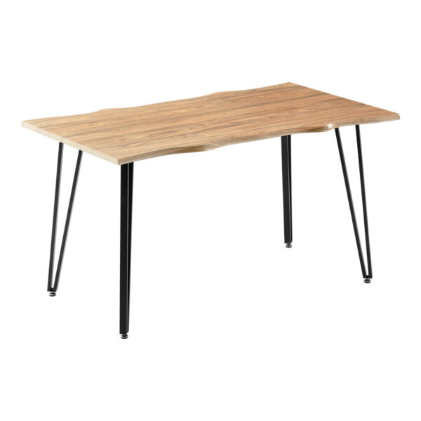 Τραπέζι Izzac pakoworld επιφάνεια MDF sonoma-πόδι μαύρο μέταλλο 140x80x76εκ.  278-000011