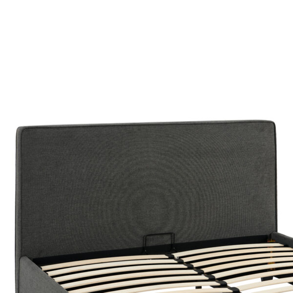 Κρεβάτι διπλό Bedka pakoworld ύφασμα ανθρακί με αποθηκευτικό χώρο 160x200εκ.  279-000011