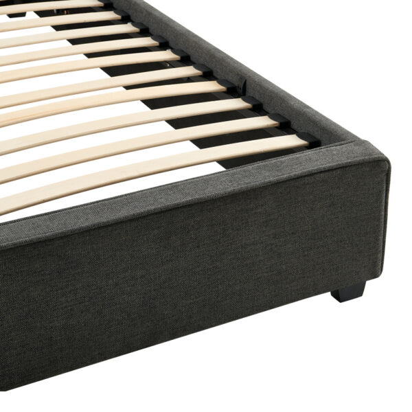 Κρεβάτι διπλό Bedka pakoworld ύφασμα ανθρακί με αποθηκευτικό χώρο 160x200εκ.  279-000011