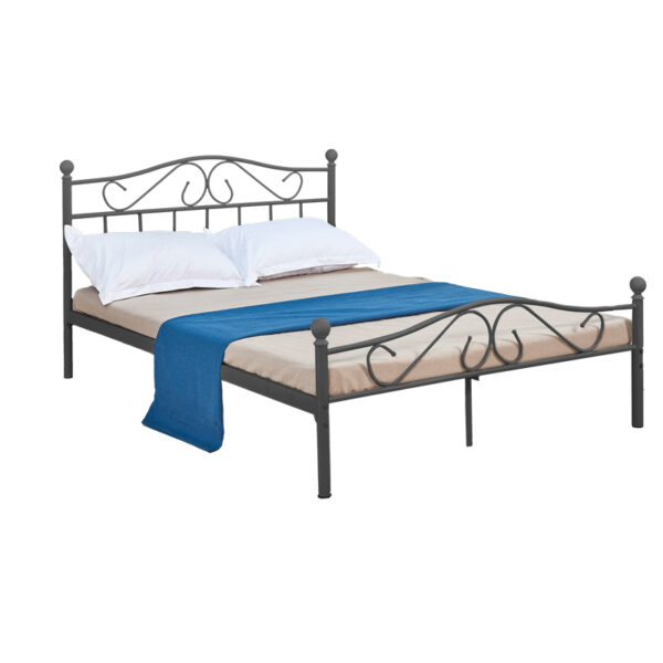 Κρεβάτι Yorick pakoworld μαύρο μεταλλικό 140x190εκ.  285-000014