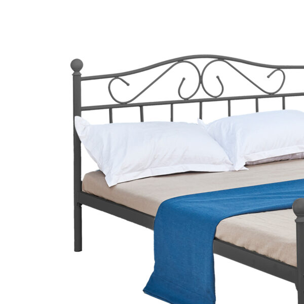 Κρεβάτι Yorick pakoworld μαύρο μεταλλικό 150x200εκ.  285-000015