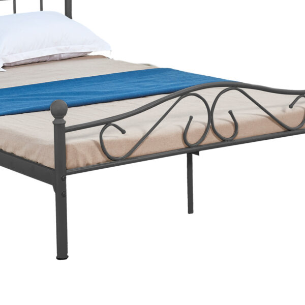 Κρεβάτι Yorick pakoworld μαύρο μεταλλικό 150x200εκ.  285-000015