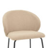 Καρέκλα Olympian pakoworld ύφασμα σε μπεζ απόχρωση με μαύρο μεταλλικό πόδι 50x55x83εκ.  292-000043