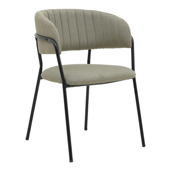 Καρέκλα Morel pakoworld γκρι ύφασμα-πόδι μαύρο μέταλλο 55x55x76εκ.  292-000047