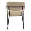 Καρέκλα Morel pakoworld μπεζ ύφασμα-πόδι μαύρο μέταλλο 55x55x76εκ.  292-000048