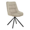 Καρέκλα Wori pakoworld μπεζ βελούδο-πόδι μαύρο μέταλλο 48x56x82εκ.  292-000049