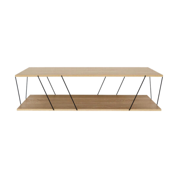 Tραπέζι σαλονιού Tars pakoworld οακ-μαύρο 120x48x30εκ  304-000001
