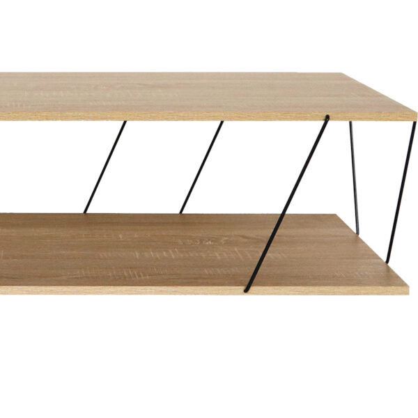 Tραπέζι σαλονιού Tars pakoworld οακ-μαύρο 120x48x30εκ  304-000001