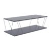 Tραπέζι σαλονιού Tars pakoworld γκρι-μαύρο 120x48x30εκ.  304-000002