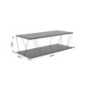 Tραπέζι σαλονιού Tars pakoworld γκρι-μαύρο 120x48x30εκ.  304-000002