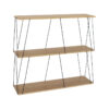 304-000011 Βοηθητικό τραπέζι-ραφιέρα Tars pakoworld oak-μαύρο 80x30x69.2εκ 304-000011