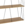 304-000011-2 Βοηθητικό τραπέζι-ραφιέρα Tars pakoworld oak-μαύρο 80x30x69.2εκ 304-000011