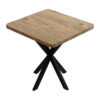 Τραπέζι Prestone pakoworld oak μελαμίνης-μαύρο μέταλλο 70x70x75εκ.  321-000081