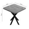 Τραπέζι Prestone pakoworld oak μελαμίνης-μαύρο μέταλλο 70x70x75εκ.  321-000081