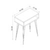 321-000113-2 Κομοδίνο Naida pakoworld σε oak απόχρωση -μαύρα μεταλλικά πόδια 40x30x56εκ. 321-000113