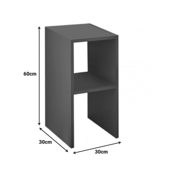 321-000116-2 Κομοδίνο Deseo pakoworld σε oak απόχρωση 30x30x60εκ. 321-000116