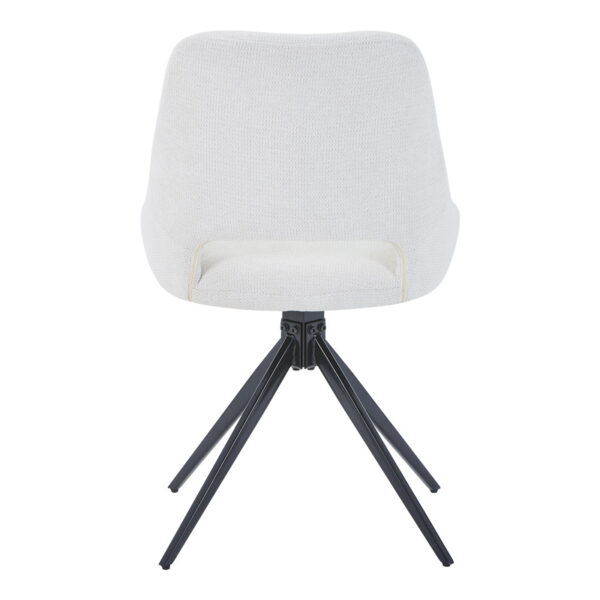 Καρέκλα περιστρεφόμενη Luciano I pakoworld σε κρεμ ύφασμα-πόδι μεταλλικό μαύρο 52.5x54x85εκ.  327-000033
