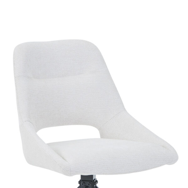 Καρέκλα περιστρεφόμενη Luciano I pakoworld σε κρεμ ύφασμα-πόδι μεταλλικό μαύρο 52.5x54x85εκ.  327-000033