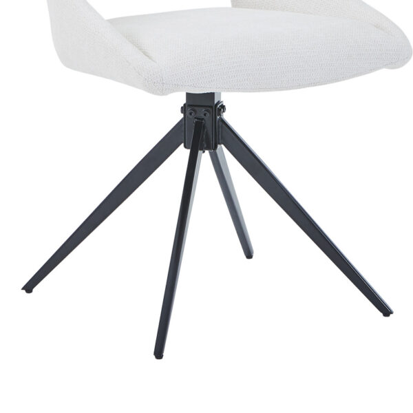 Καρέκλα περιστρεφόμενη Luciano I pakoworld σε κρεμ ύφασμα-πόδι μεταλλικό μαύρο 52.5x54x85εκ.  327-000033