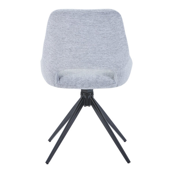 Καρέκλα περιστρεφόμενη Luciano I pakoworld σε γκρι ύφασμα-πόδι μεταλλικό μαύρο 52.5x54x85εκ.  327-000035