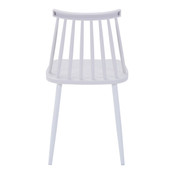 Καρέκλα Aurora I pakoworld pp σε λευκή απόχρωση-πόδι μεταλλικό λευκό 43x48x79εκ.  327-000042