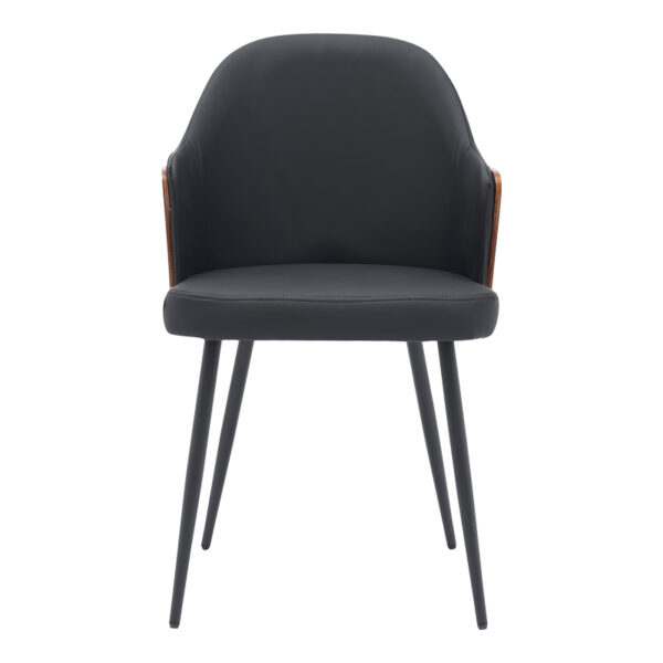 Καρέκλα Marci pakoworld μαύρο pu-πόδι μαύρο μέταλλο 58x58x91εκ.  332-000001