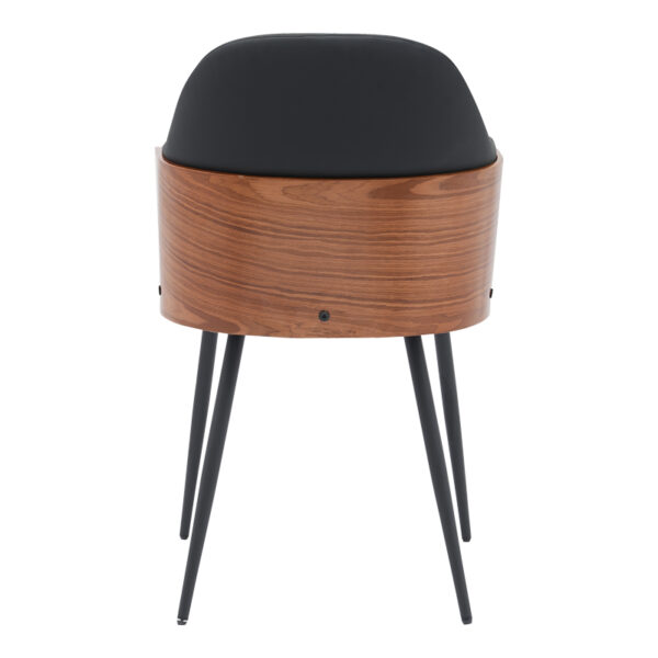 Καρέκλα Marci pakoworld μαύρο pu-πόδι μαύρο μέταλλο 58x58x91εκ.  332-000001