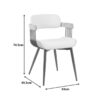 332-000027-5 Πολυθρόνα Cameo pakoworld μέταλλο μπρονζέ-white-wash ξύλο-μπέζ ύφασμα 53x49.5x75.5εκ. 332-000027