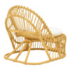 343-000095-1 Πολυθρόνα Tromso pakoworld pe rattan σε φυσική απόχρωση με εκρού χρώμα μαξιλάρι 80x85x98εκ. 343-000095