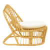 343-000095-2 Πολυθρόνα Tromso pakoworld pe rattan σε φυσική απόχρωση με εκρού χρώμα μαξιλάρι 80x85x98εκ. 343-000095