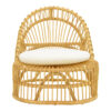 343-000095-3 Πολυθρόνα Tromso pakoworld pe rattan σε φυσική απόχρωση με εκρού χρώμα μαξιλάρι 80x85x98εκ. 343-000095
