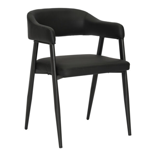 Πολυθρόνα Sezan pakoworld pu σε μαύρη απόχρωση 56x55x78εκ.  350-000028