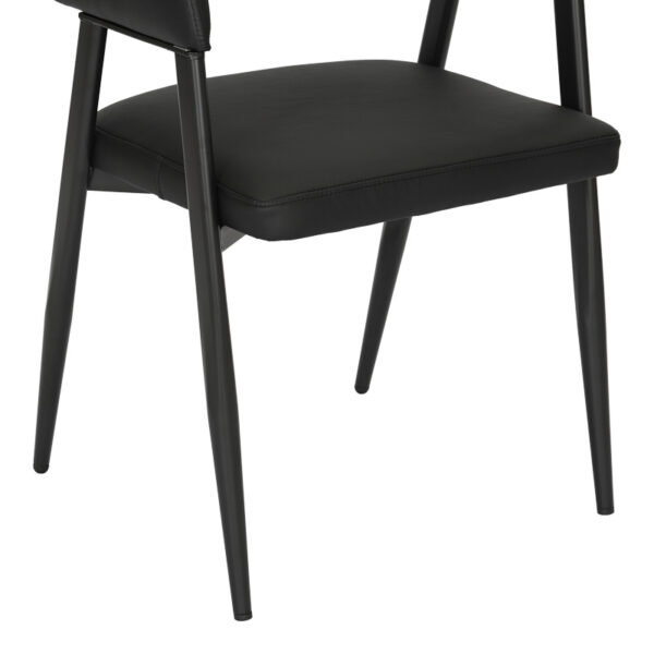 Πολυθρόνα Sezan pakoworld pu σε μαύρη απόχρωση 56x55x78εκ.  350-000028