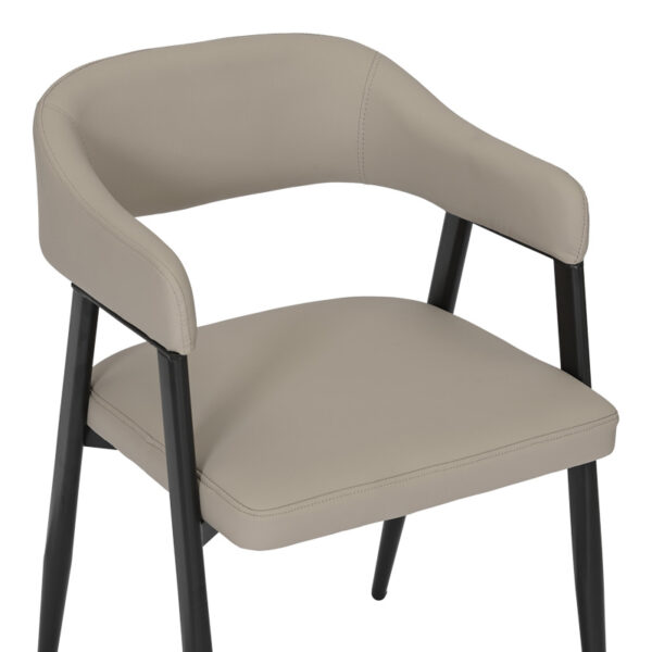 Πολυθρόνα Sezan pakoworld pu σε γκρι-μπεζ απόχρωση 56x55x78εκ.  350-000029