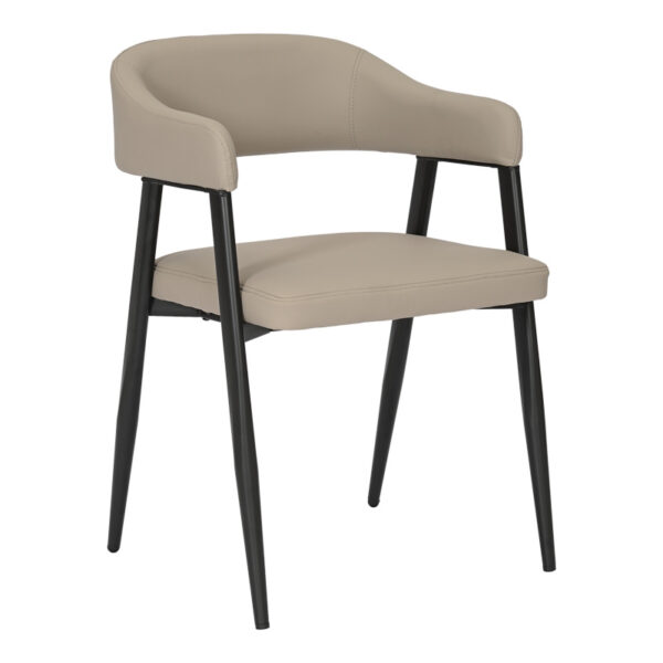 Πολυθρόνα Sezan pakoworld pu σε γκρι-μπεζ απόχρωση 56x55x78εκ.  350-000029