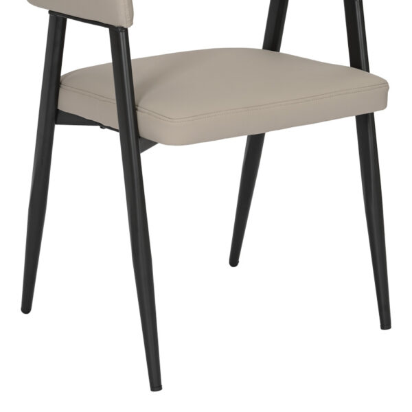 Πολυθρόνα Sezan pakoworld pu σε γκρι-μπεζ απόχρωση 56x55x78εκ.  350-000029