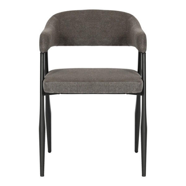 Πολυθρόνα Sezan pakoworld ύφασμα σε ανθρακί απόχρωση 56x55x78εκ.  350-000030