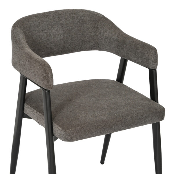 Πολυθρόνα Sezan pakoworld ύφασμα σε ανθρακί απόχρωση 56x55x78εκ.  350-000030