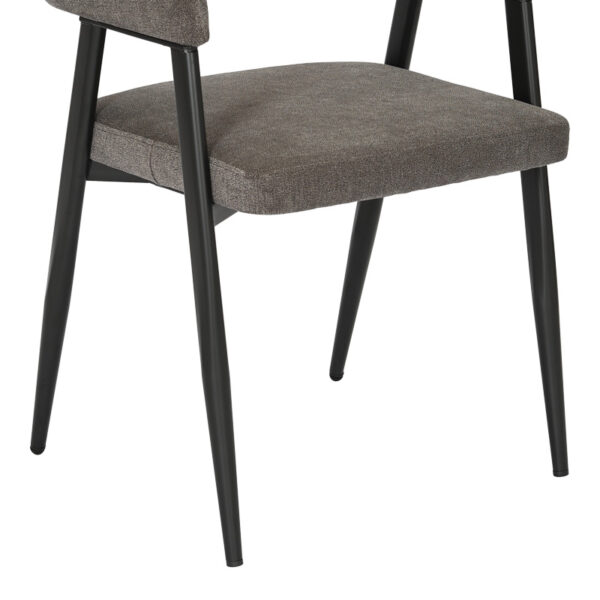 Πολυθρόνα Sezan pakoworld ύφασμα σε ανθρακί απόχρωση 56x55x78εκ.  350-000030