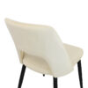 Καρέκλα Murde pakoworld μπεζ βελούδο και μεταλλικά πόδια σε μαύρη απόχρωση 48.5x61x89εκ.  357-000019