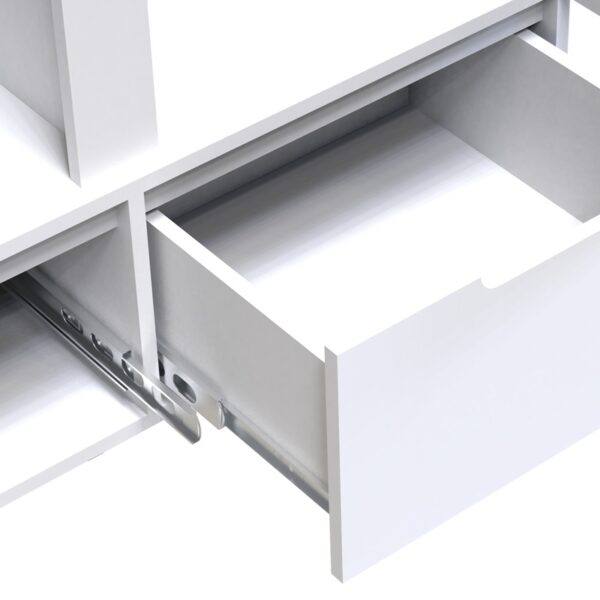 361-000017-6 Ντουλάπα δίφυλλη Afina pakoworld mdf σε λευκή glossy απόχρωση 100x57x213εκ. 361-000017