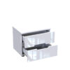 361-000019-1 Κομοδίνο Afina pakoworld mdf σε λευκή glossy απόχρωση 50x35x41εκ. 361-000019