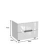 361-000019-2 Κομοδίνο Afina pakoworld mdf σε λευκή glossy απόχρωση 50x35x41εκ. 361-000019