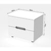 361-000019-5 Κομοδίνο Afina pakoworld mdf σε λευκή glossy απόχρωση 50x35x41εκ. 361-000019