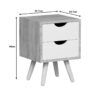 370-000024-7 Κομοδίνο Selma pakoworld σε sonoma-λευκή απόχρωση 29.7x29.7x45εκ. 370-000024