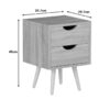 370-000027-7 Κομοδίνο Selma pakoworld σε φυσική απόχρωση 29.7x29.7x45εκ. 370-000027