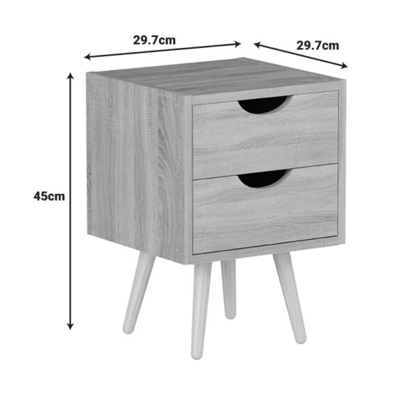 370-000027-7 Κομοδίνο Selma pakoworld σε φυσική απόχρωση 29.7x29.7x45εκ. 370-000027