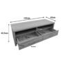 383-000034-4 Έπιπλο τηλεόρασης Podizor pakoworld σε sonoma απόχρωση 120x45x42.5εκ. 383-000034