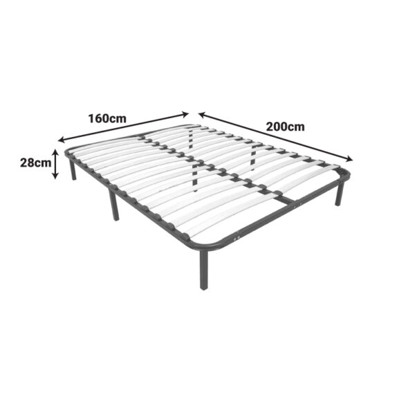 Κρεβάτι-υπόστρωμα Amaso pakoworld μεταλλικό μαύρο 160x200x28εκ.  386-000001