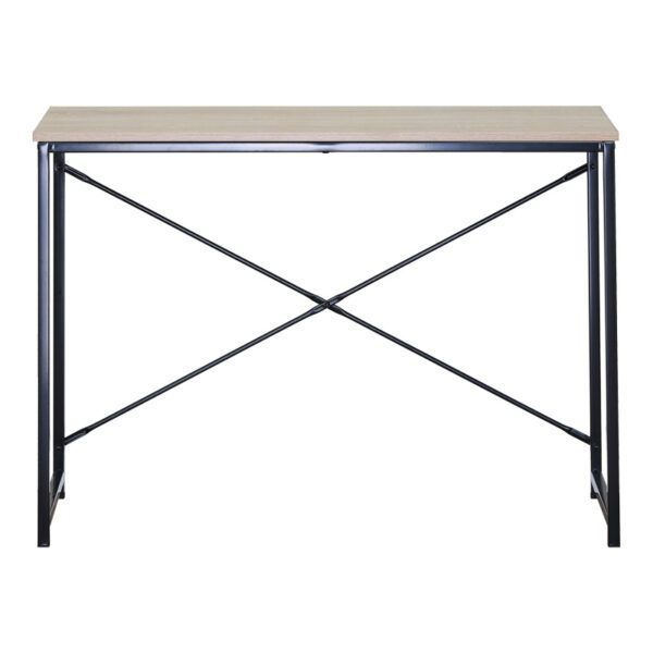 Γραφείο εργασίας Bailon pakoworld σε oak απόχρωση με μαύρο μέταλλο 100x40x70εκ.  085-000025